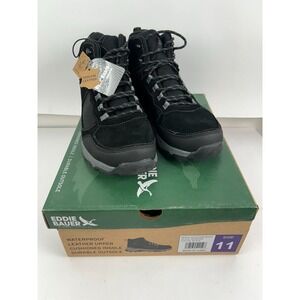 Eddie Bauer Men's Waterproof Outdoor Boots Style Bonham Size 11 M Black